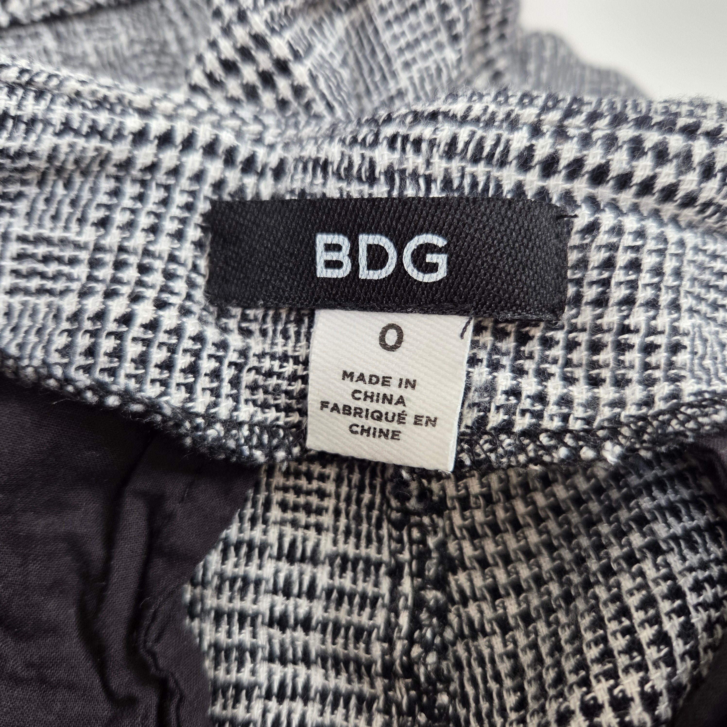 BDG Checkered Black & White Shorts