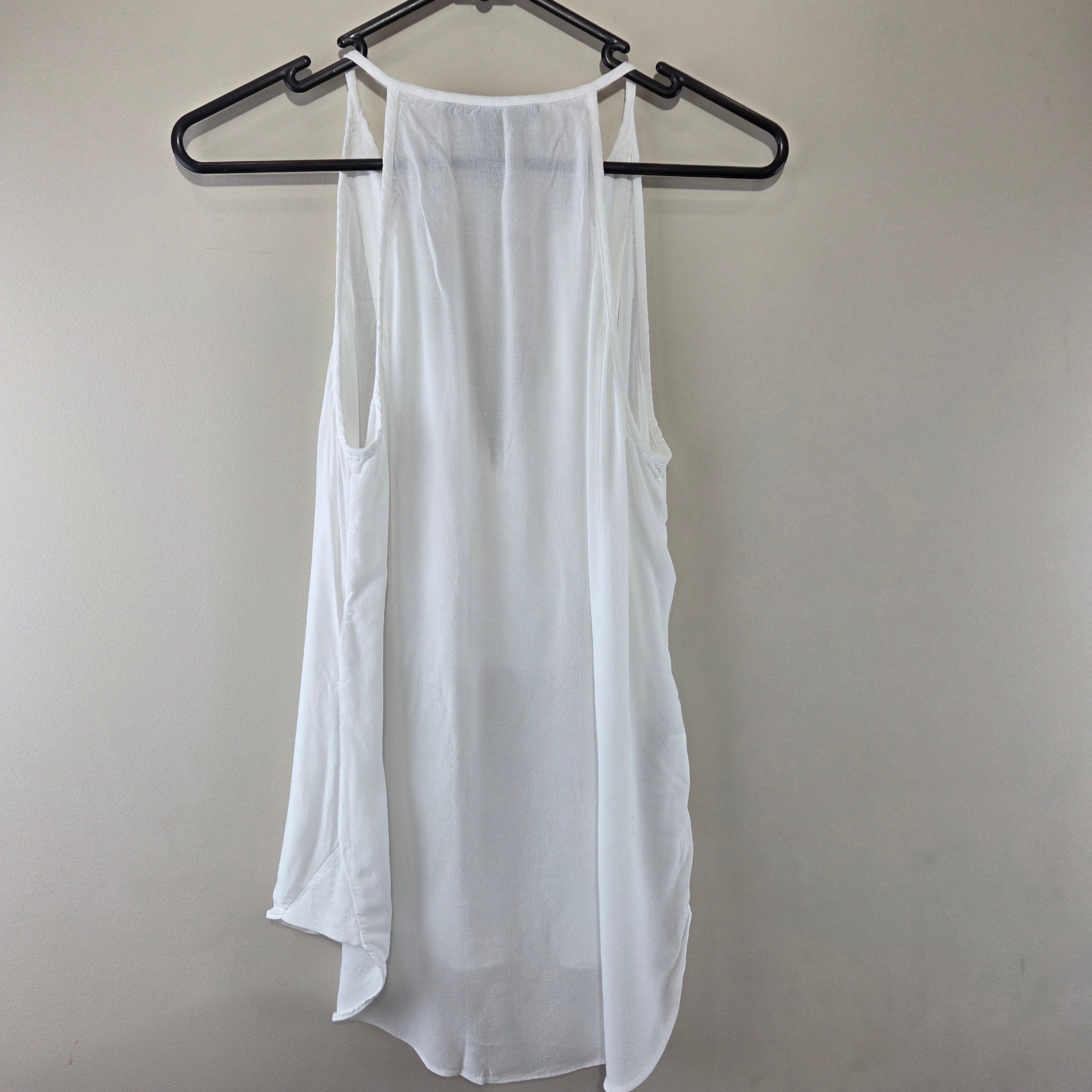 BCBG Maxazria White Sleeveless Top