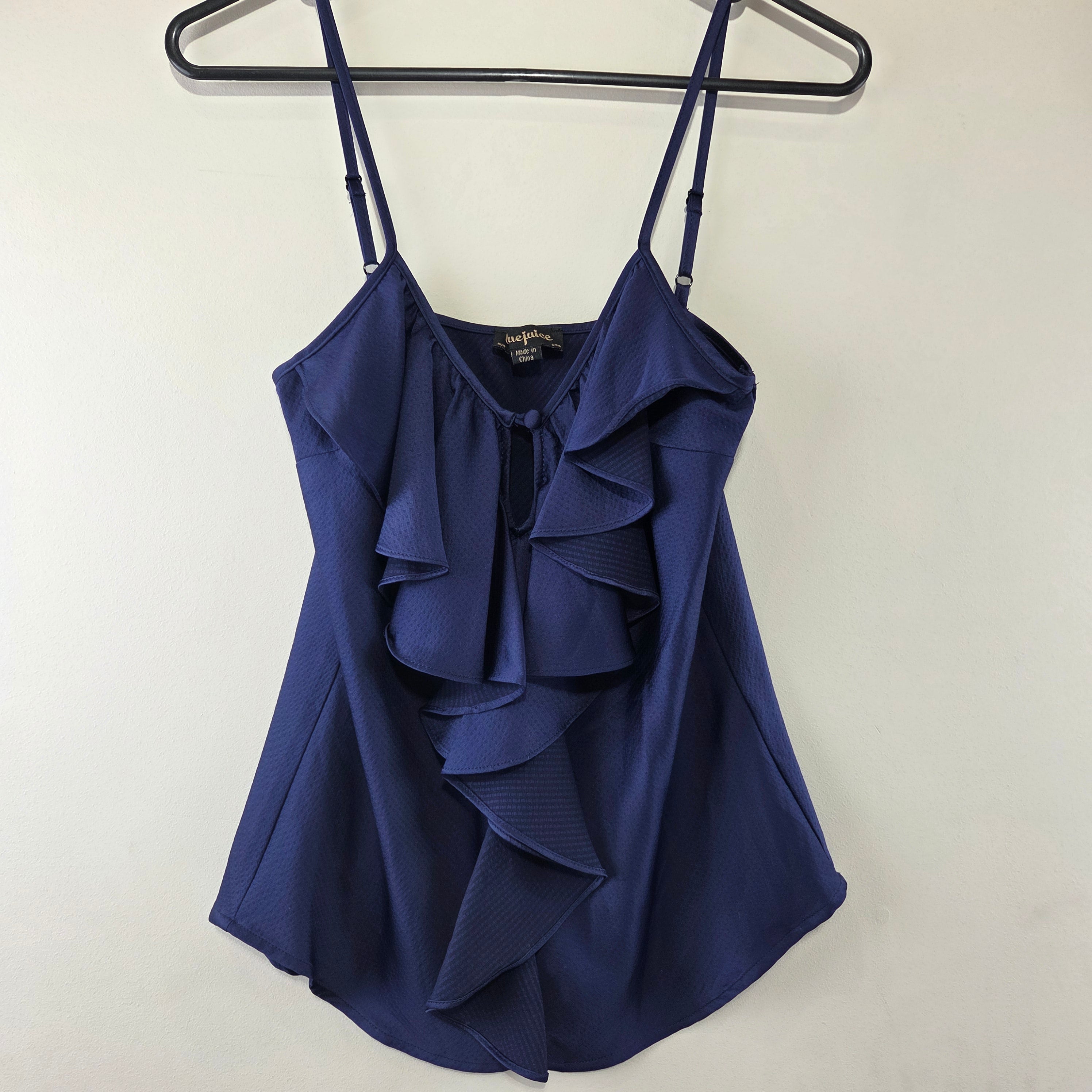 Blue Juice Navy Frill Top