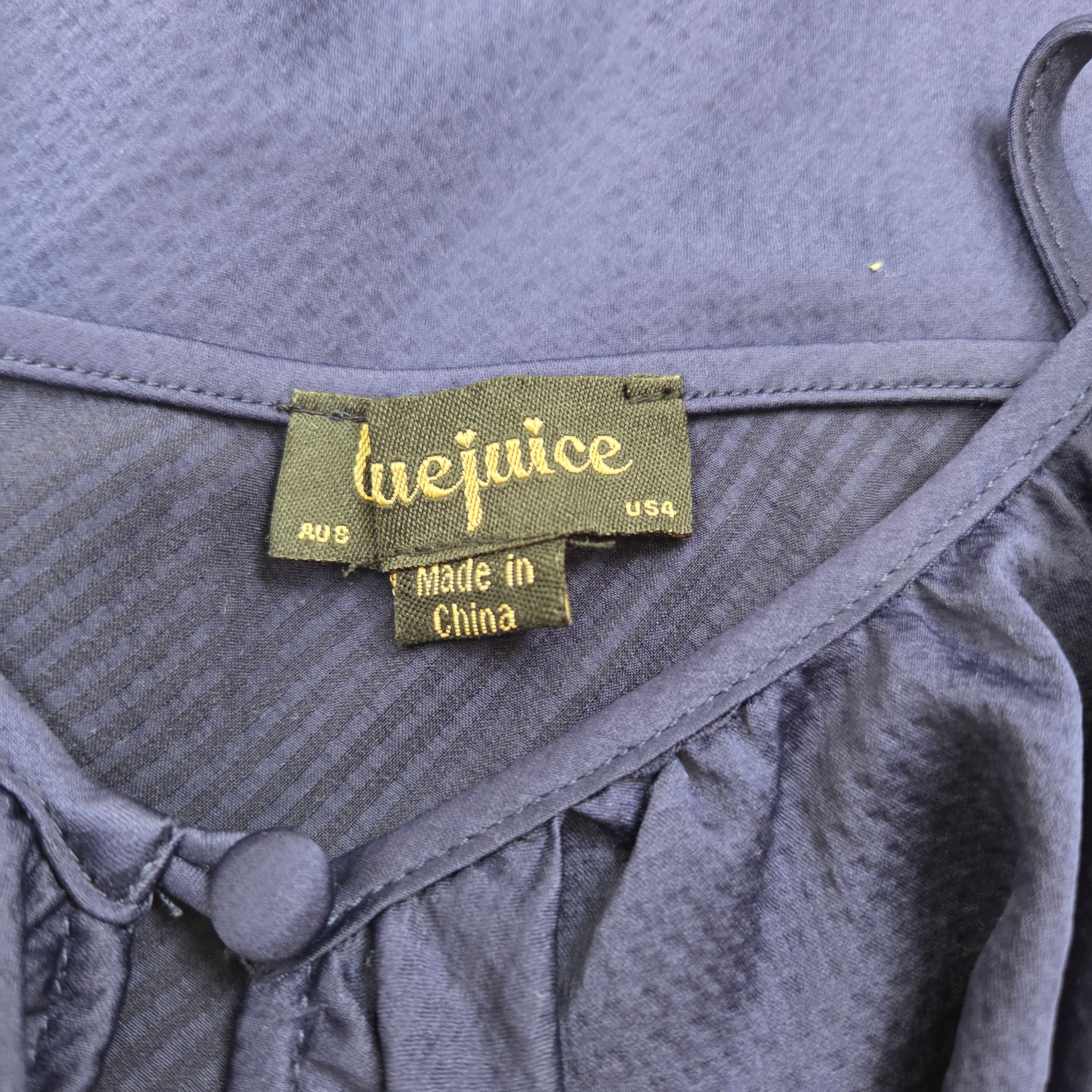 Blue Juice Navy Frill Top