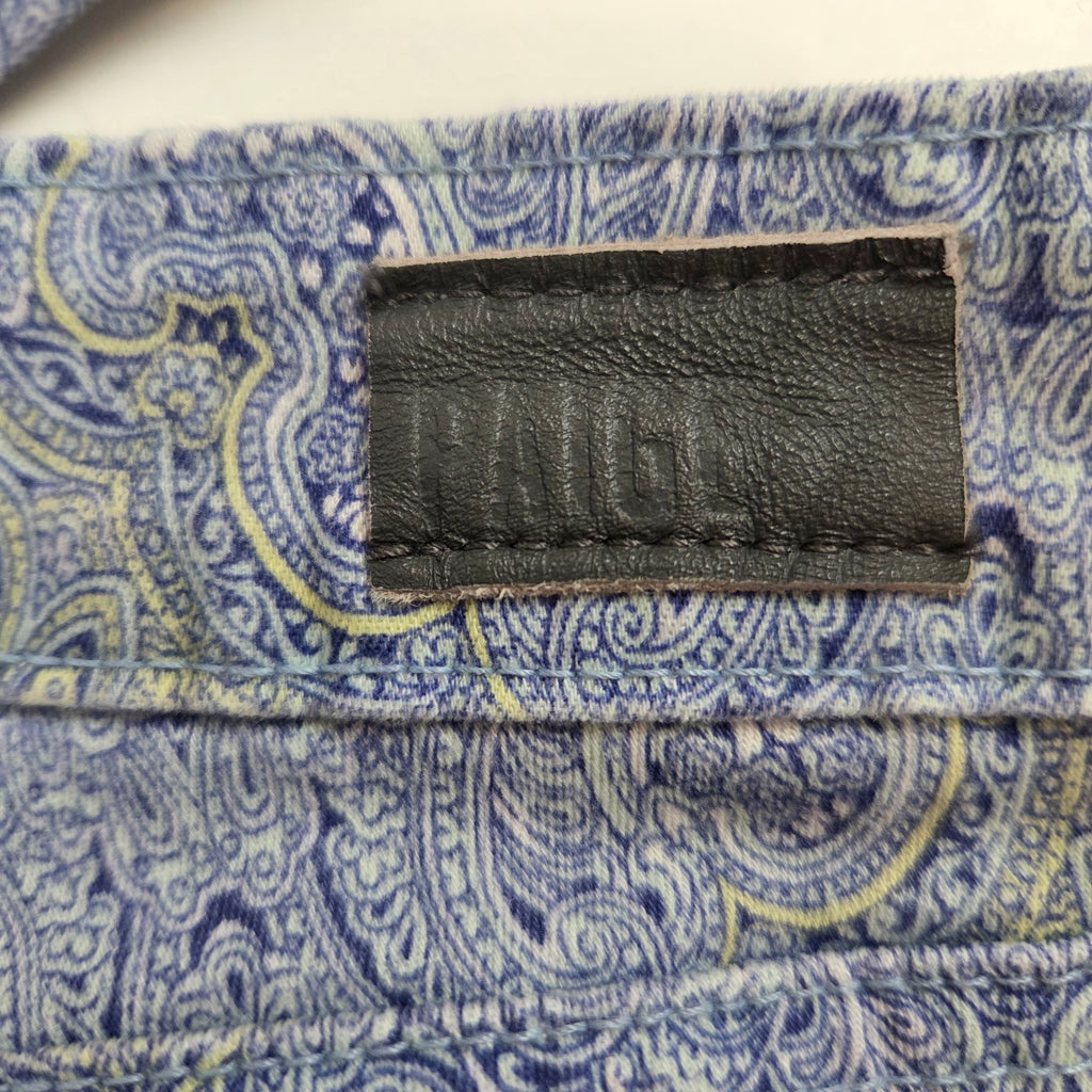 Paige Paisley Blue Verdugo Ultra Skinny Jeans