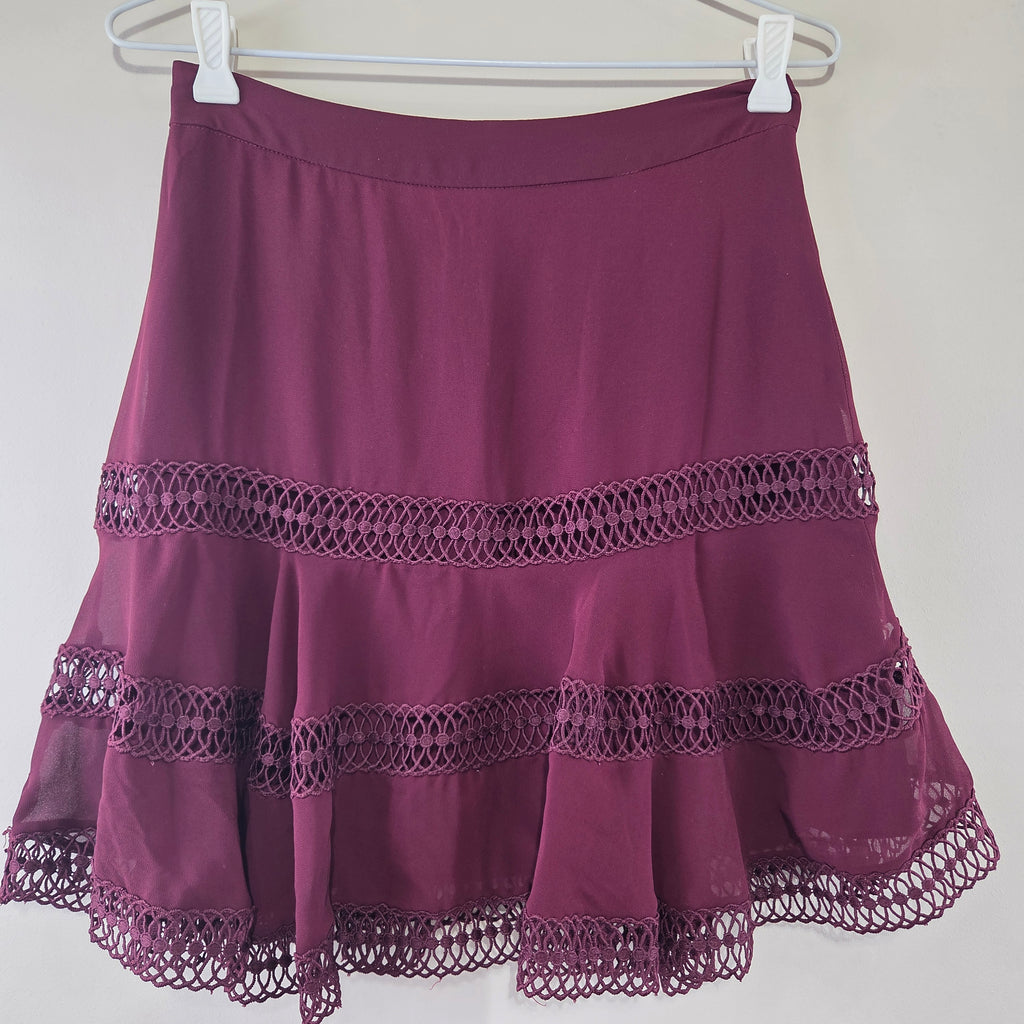 Bardot Wine Red Skirt