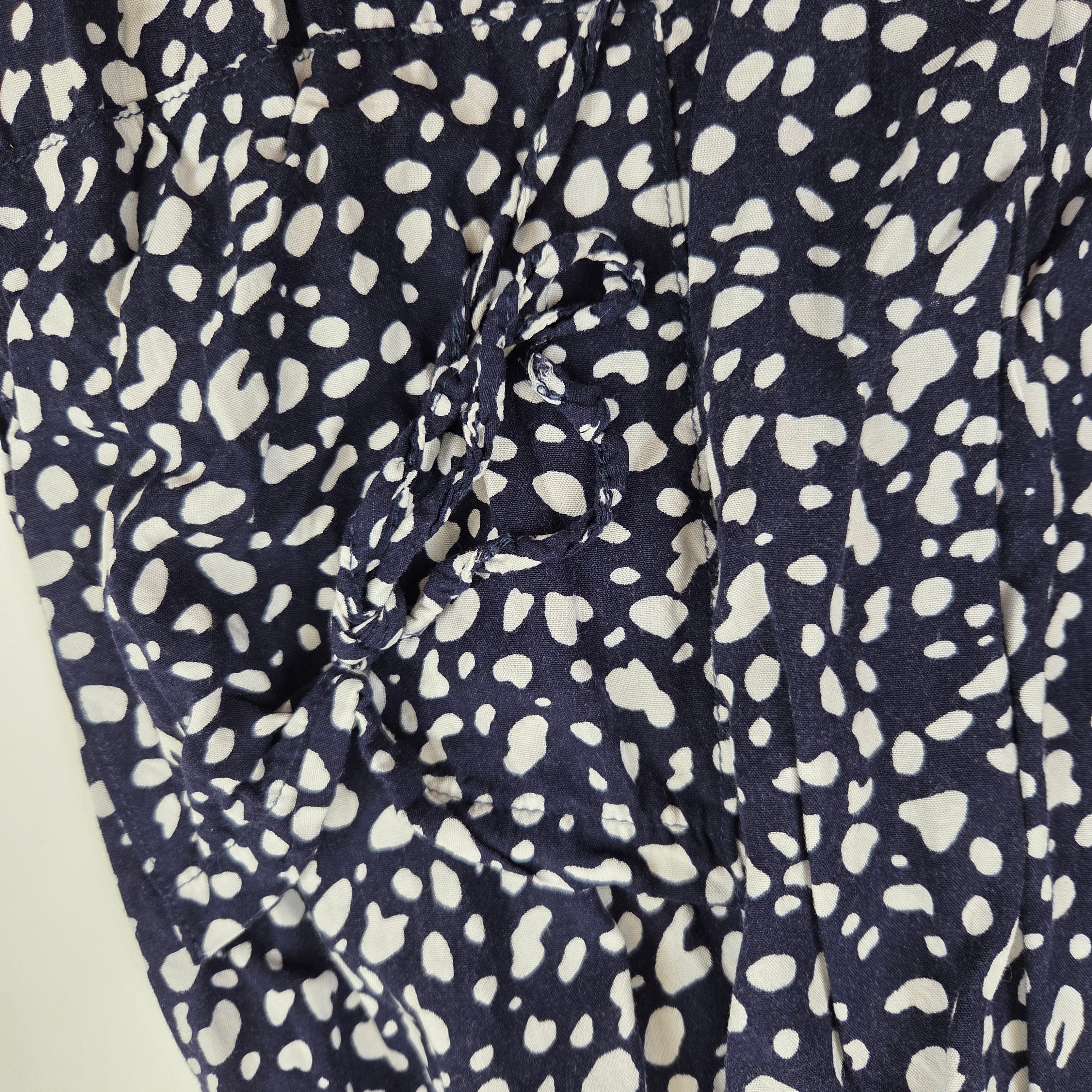 IZABEL London Navy White Spot Pants