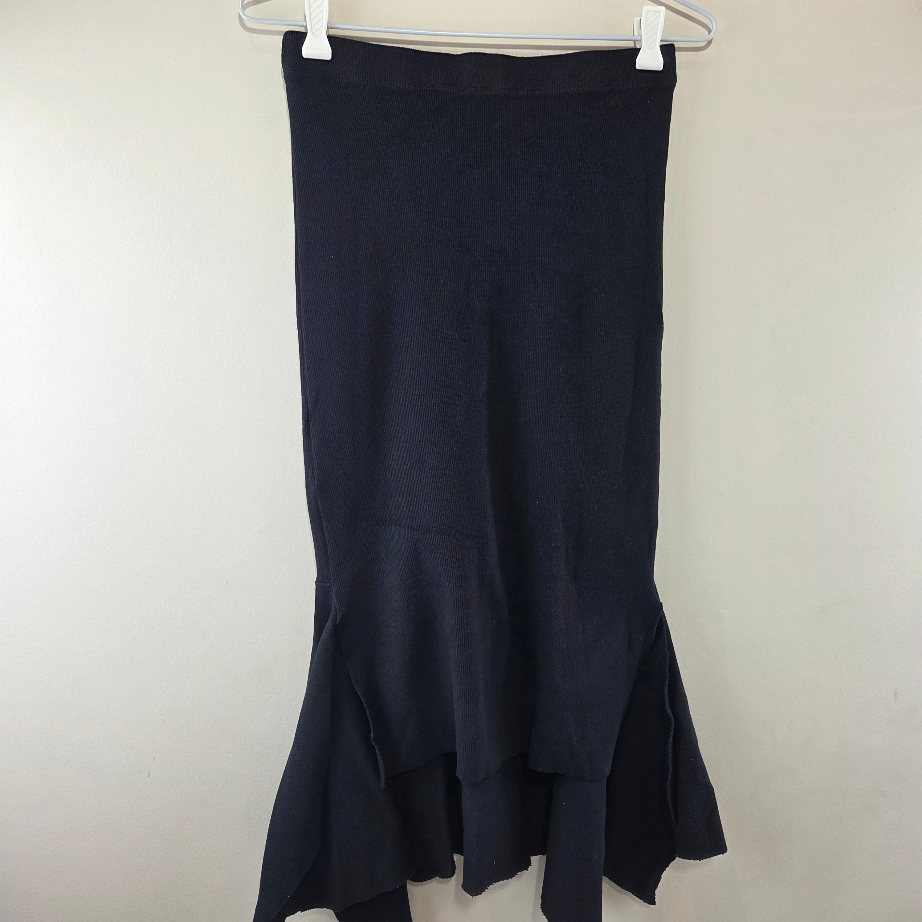 Viktoria & Woods Black Ribbed Tiered Skirt