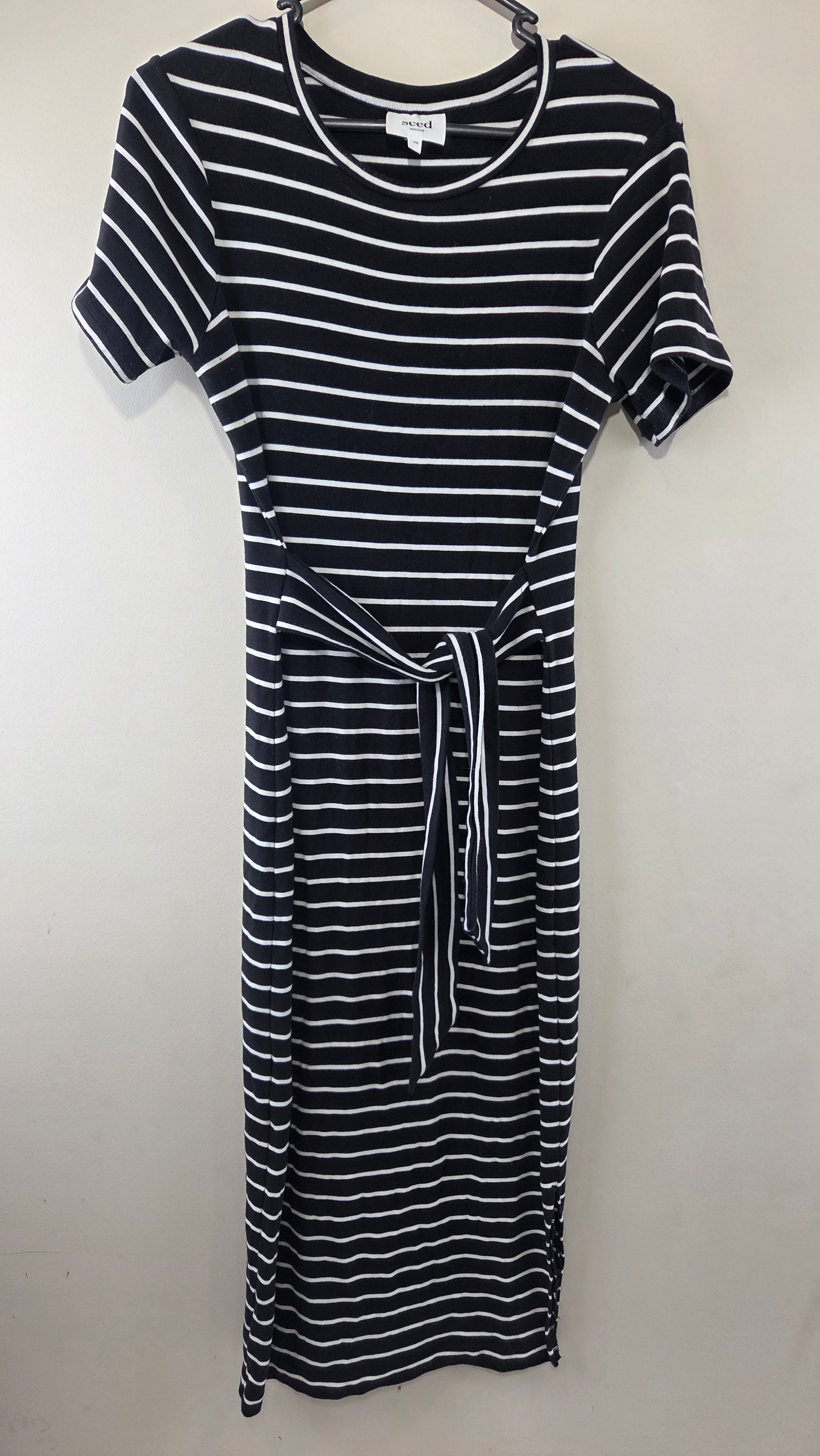 Seed Black & White Striped Dress