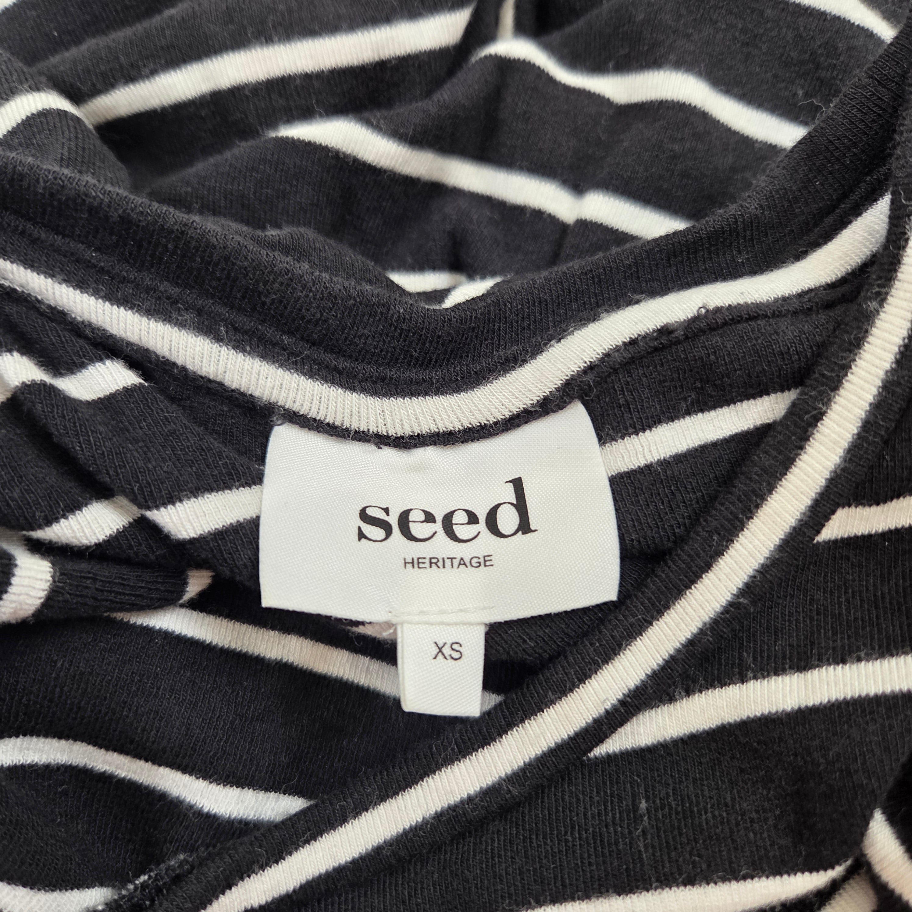 Seed Black & White Striped Dress