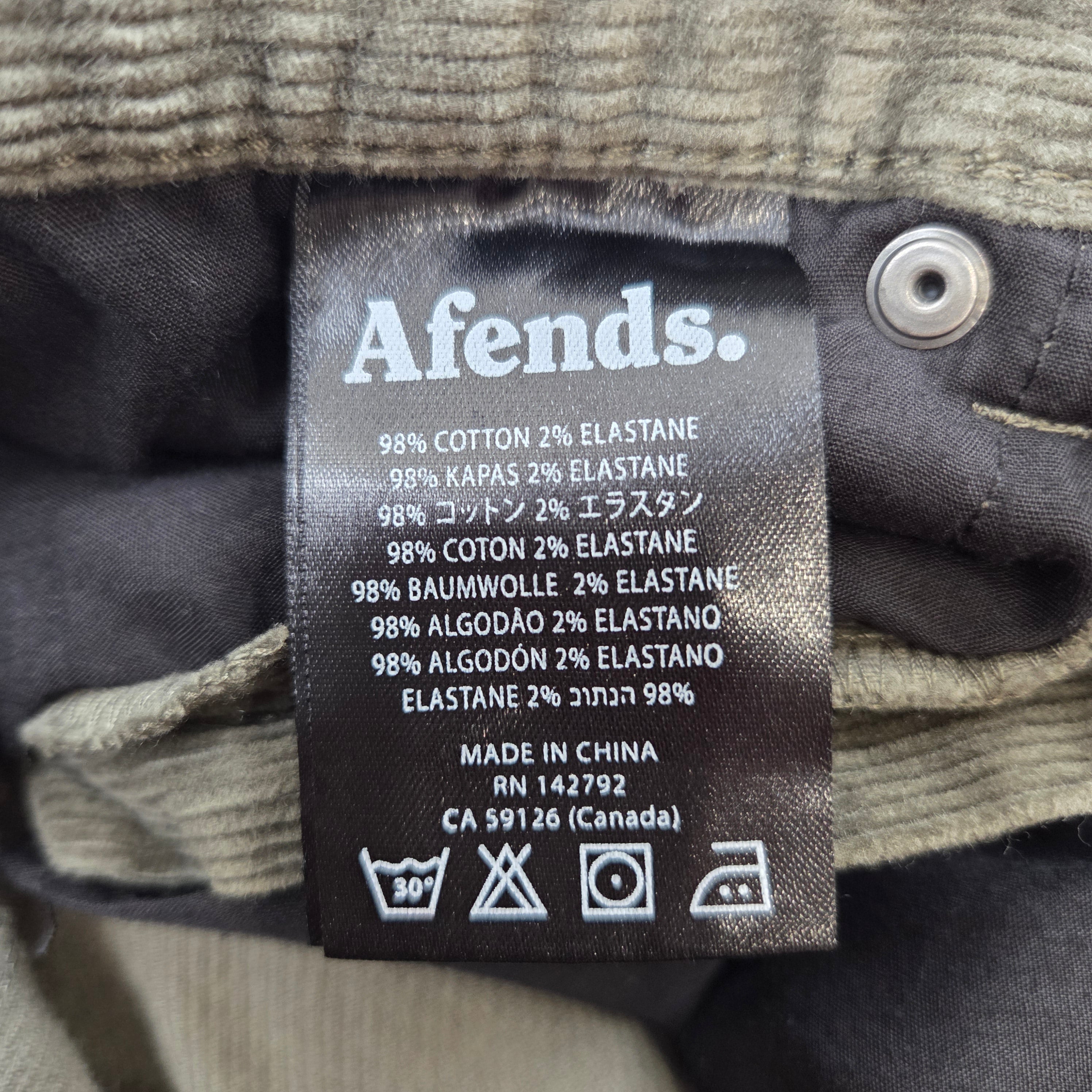 Afends Olive Green Corduroy Mini Skirt