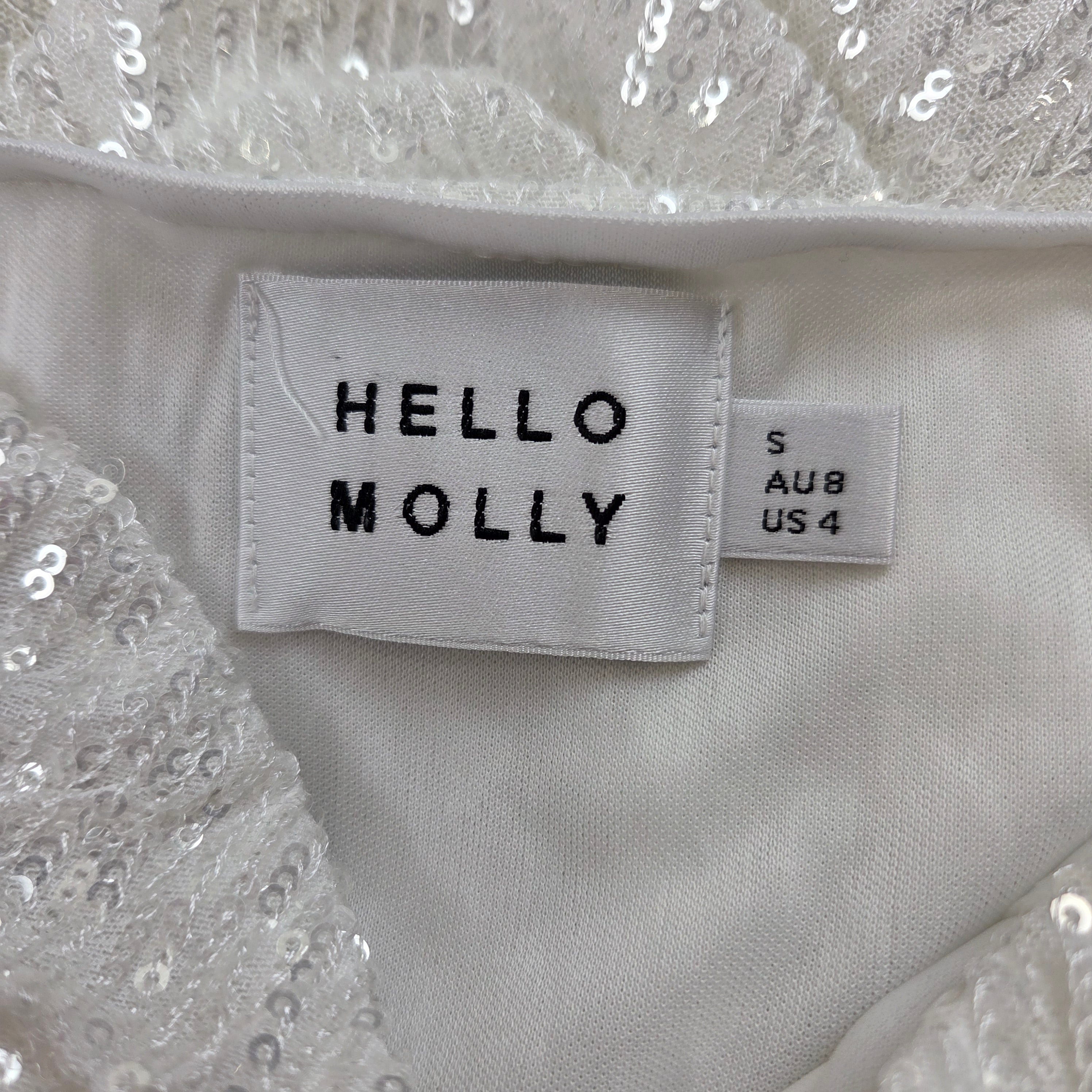 Hello Molly White Sequin Dress