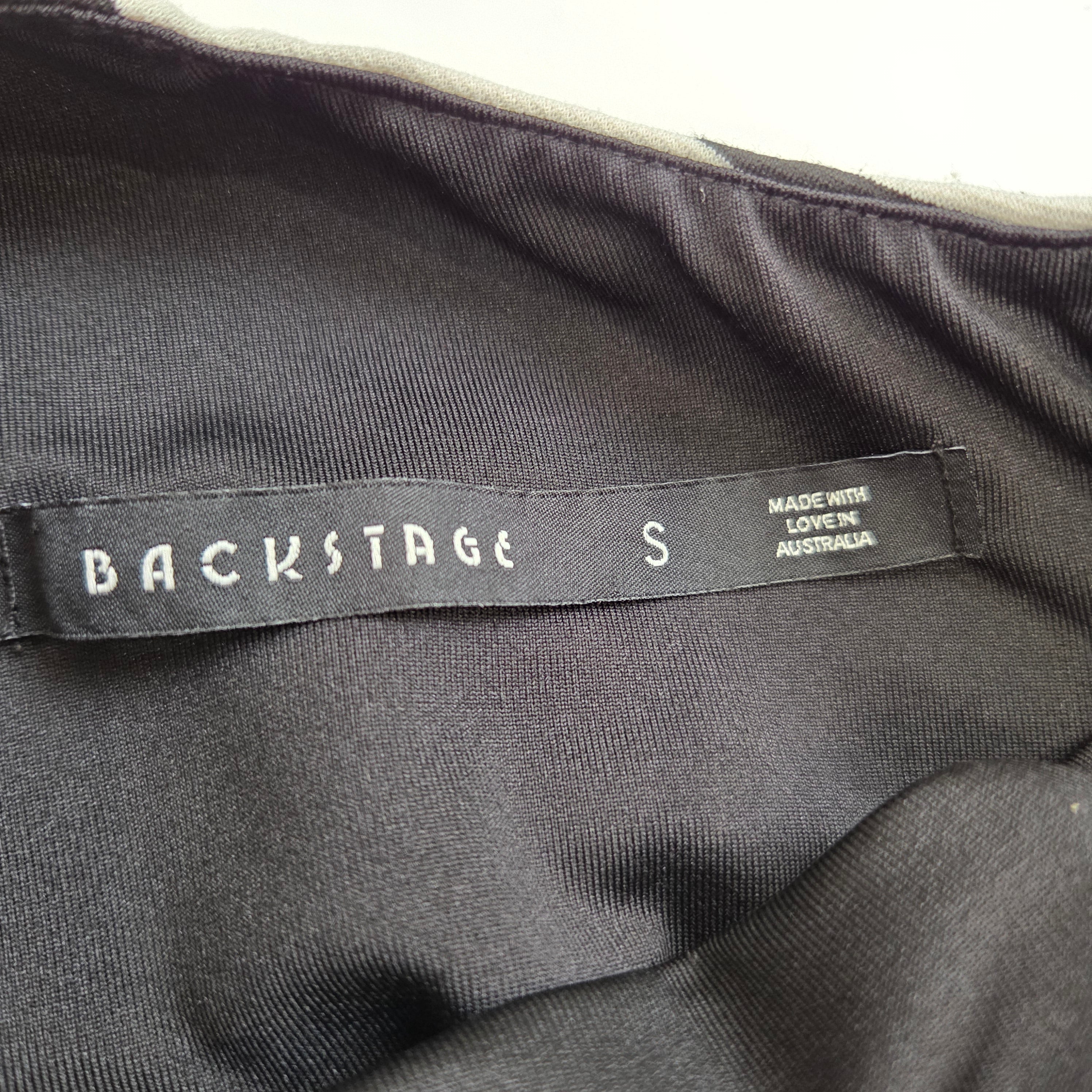 Backstage White & Black Racerback Striped Top