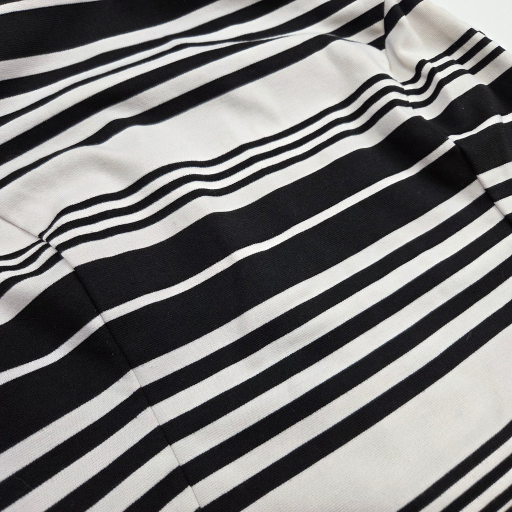 Backstage White & Black Racerback Striped Top