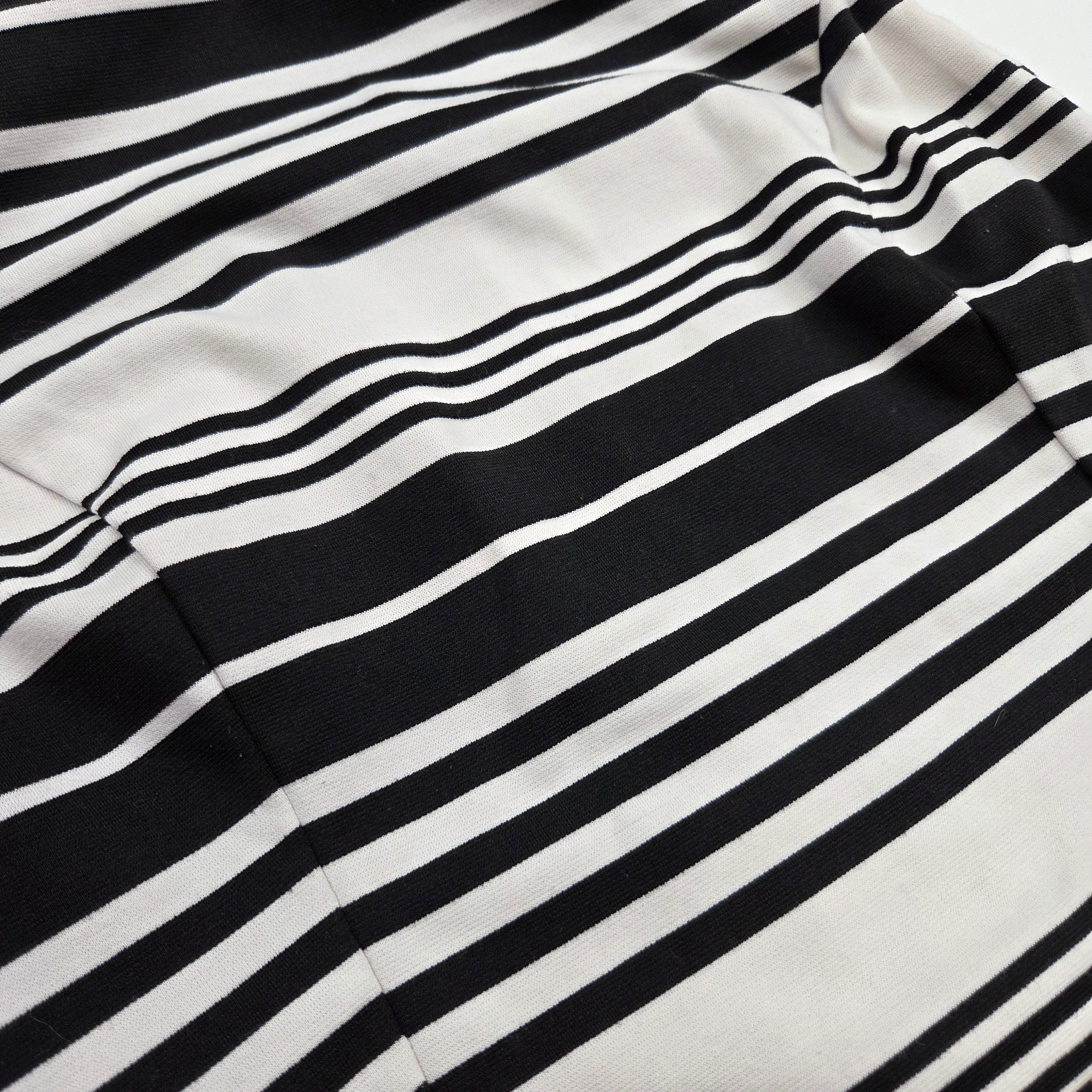 Backstage White & Black Racerback Striped Top