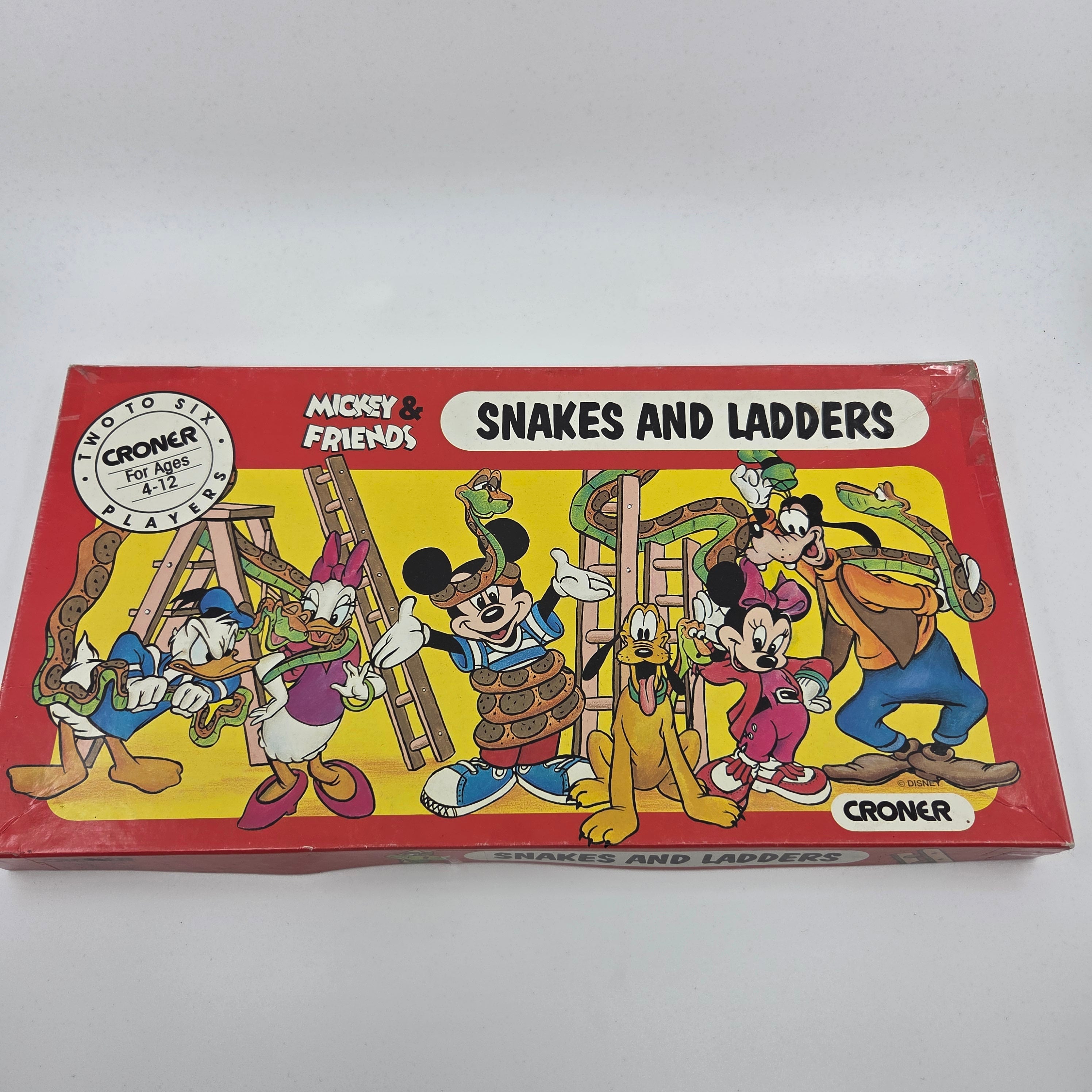 Vintage Mickey Mouse Snakes & Ladders Board Game