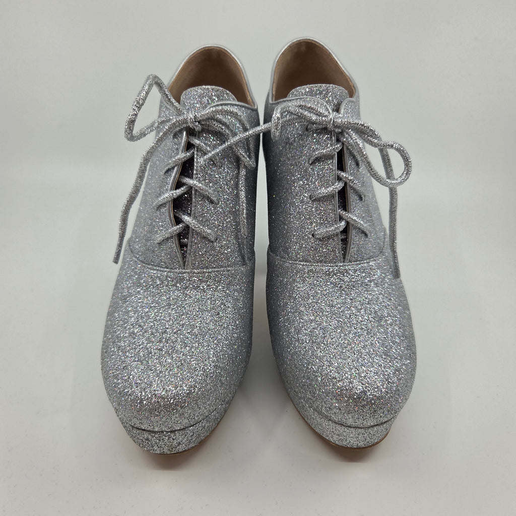 Silver Glitter High Heels