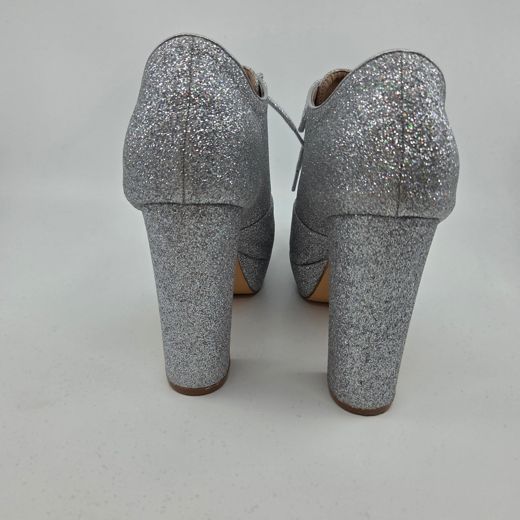 Silver Glitter High Heels