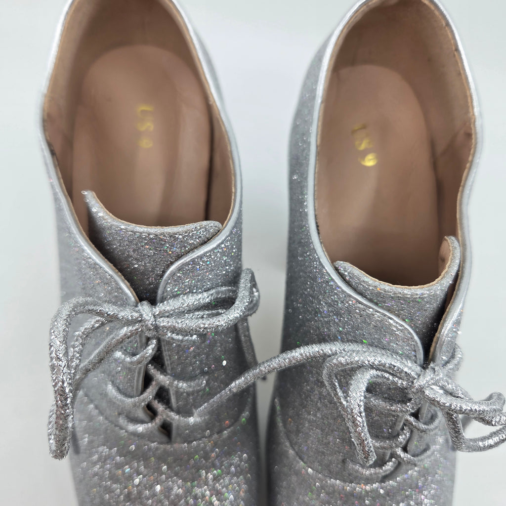 Silver Glitter High Heels