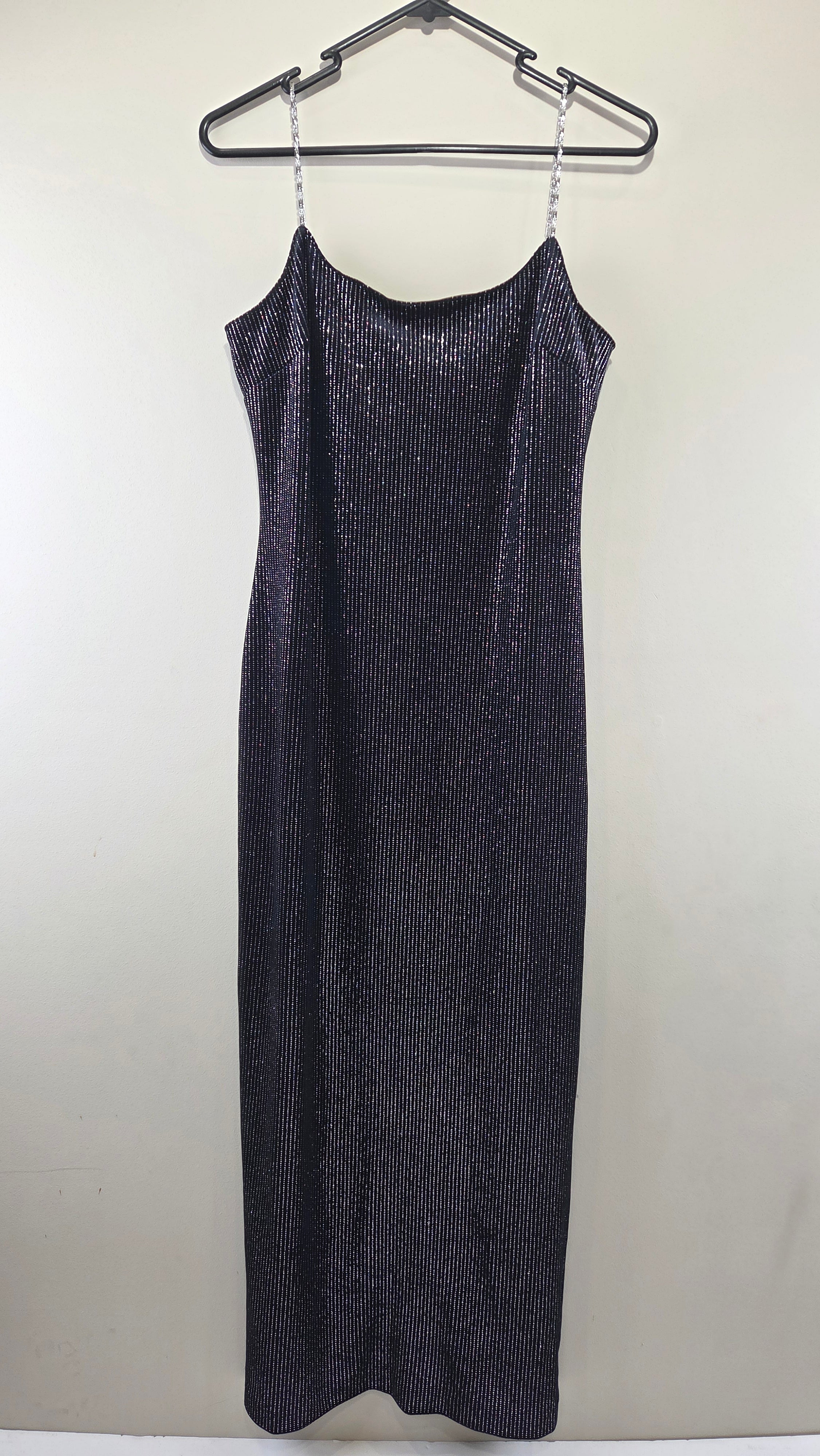Liz Jordan Black Sparkle Full Length Dress