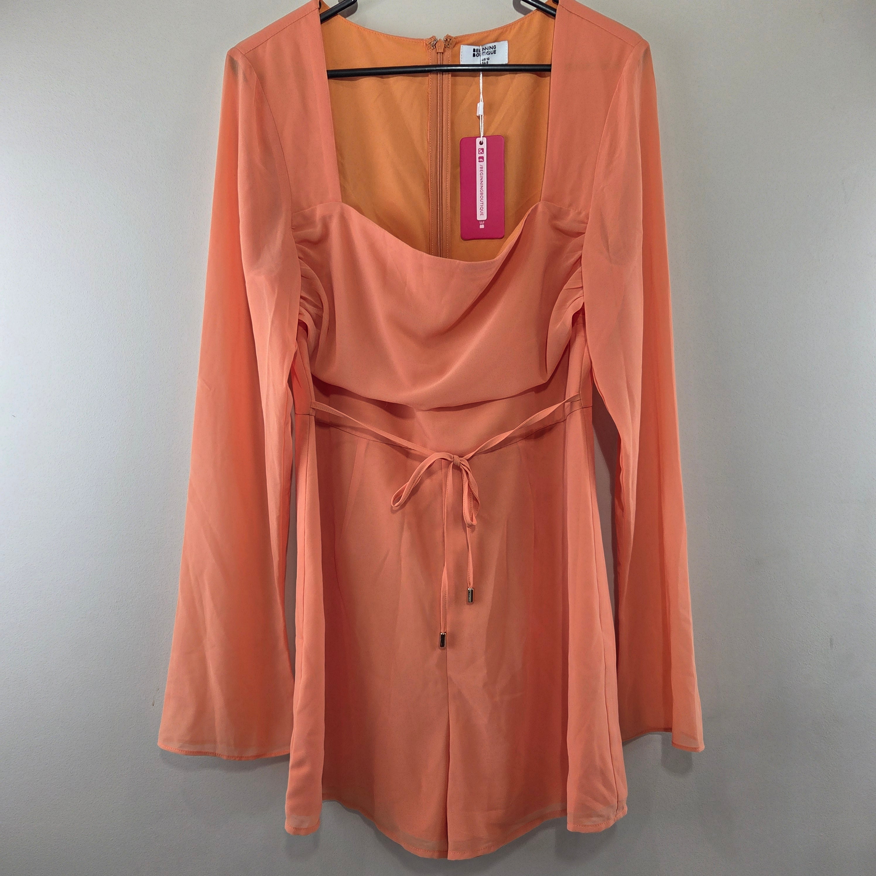 Beginning Boutique Orange Playsuit (New)