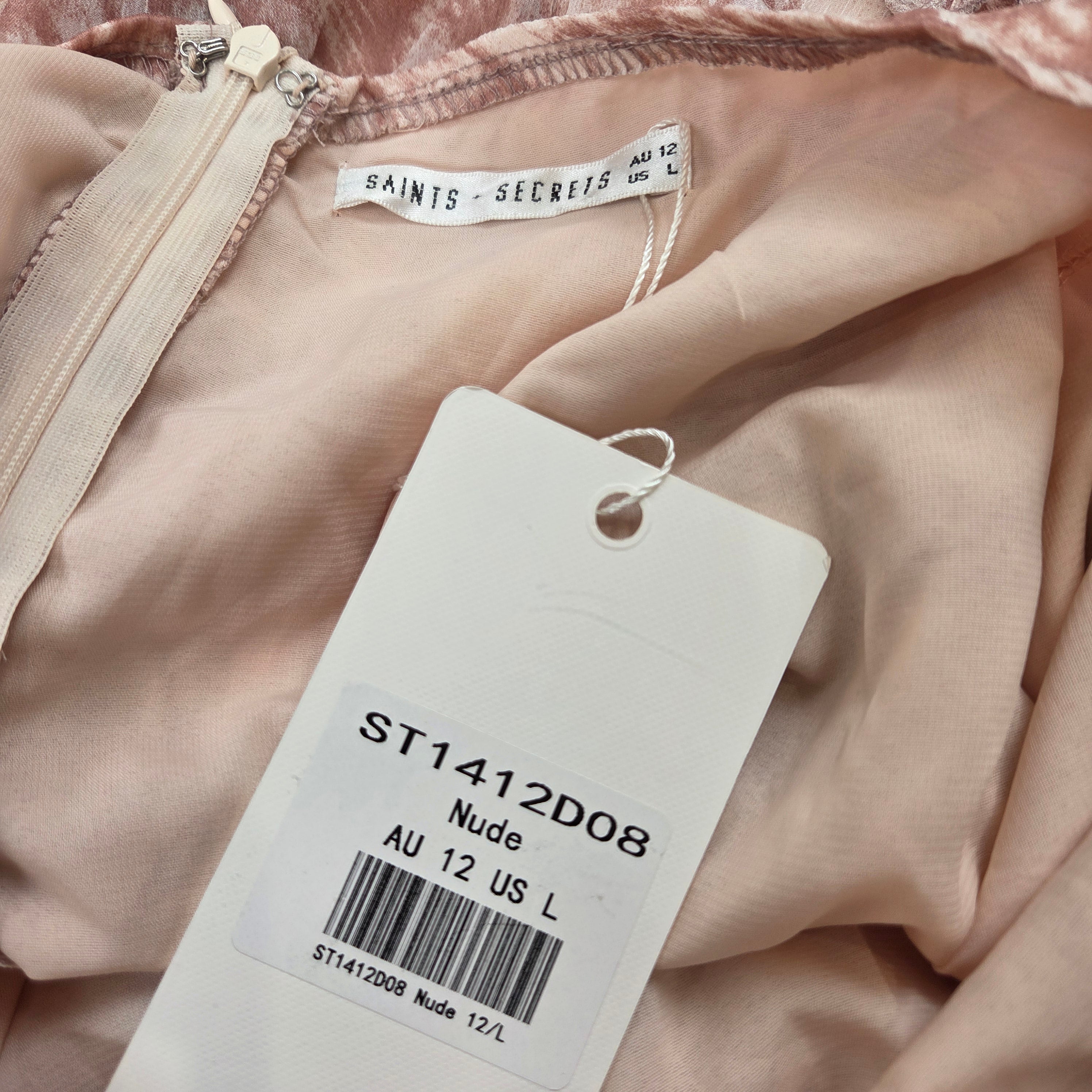 Sainst & Secrets Paisley Pink Dress (New)