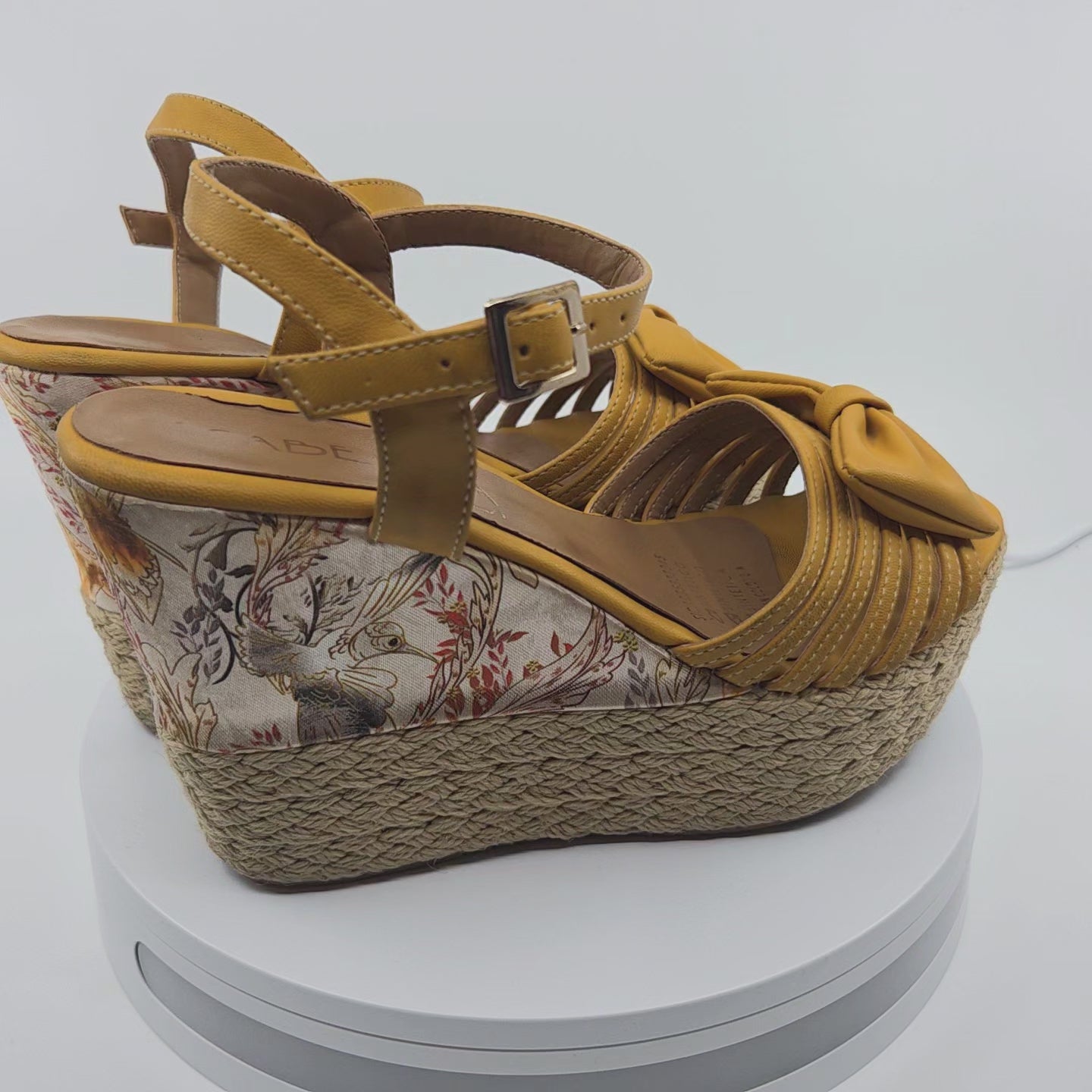 Isabella Bella Mustard Wedge Shoes