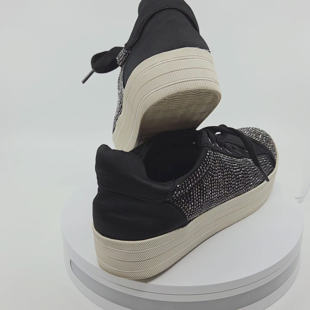 Carvela Women's Black Rhinestone Sneakers